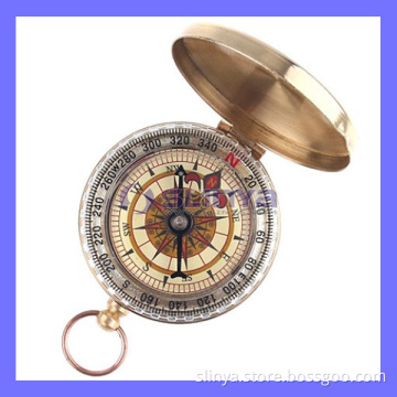 Portable Brass Pocket Watch Style Camping Compass